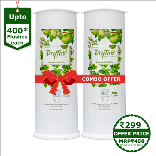 Mini DryTab Combo Greenapple with Mint🍏🍏 Automatic Toilet Bowl Cleaner-Freshener