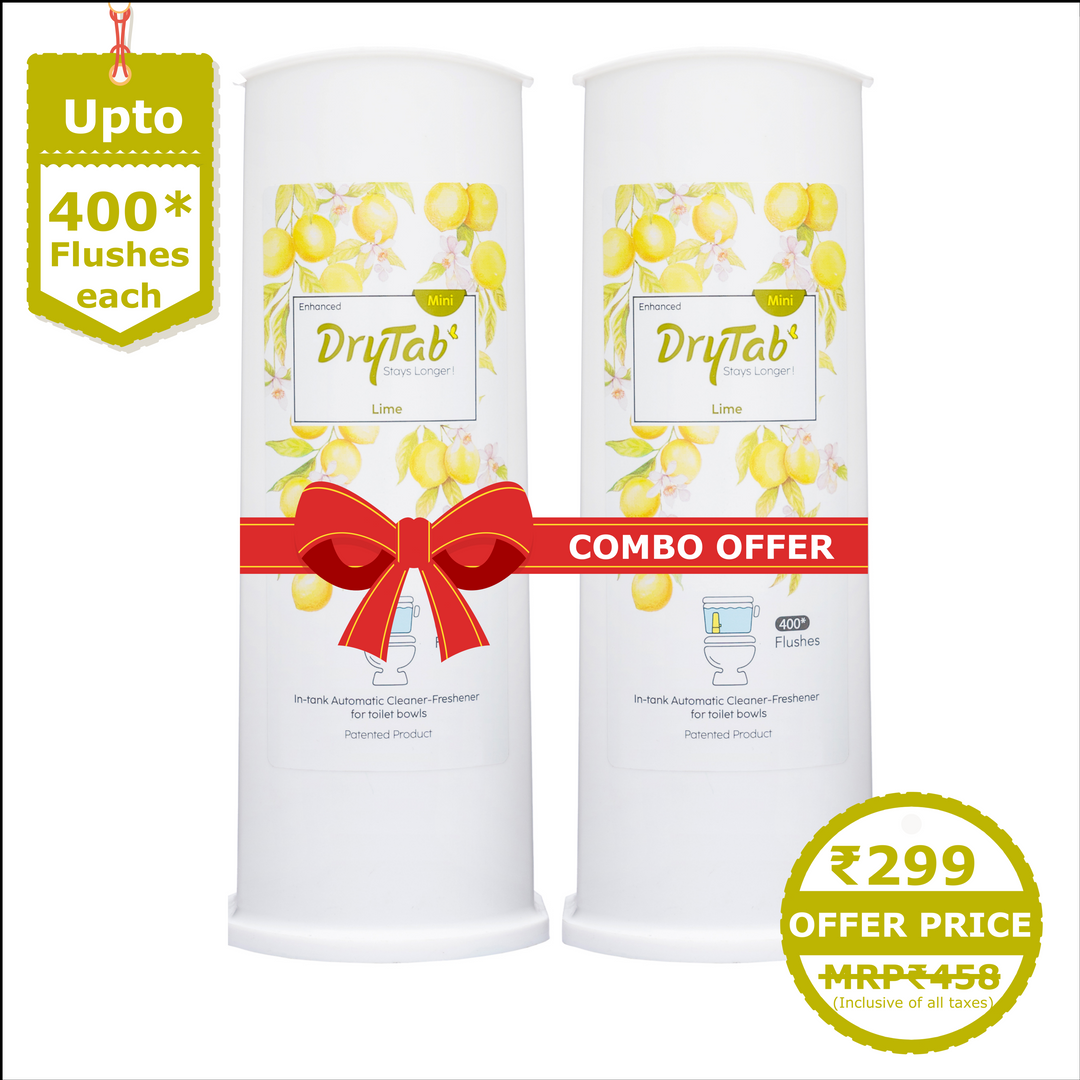 Mini DryTab Combo Lime 🍋🍋 Automatic Toilet Bowl Cleaner-Freshener