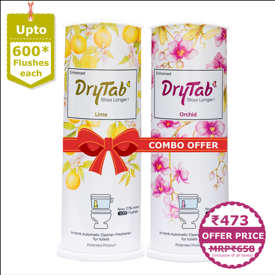 DryTab Combo Lime🍋 & Orchid🌸 Automatic Toilet Bowl Cleaner-Freshener
