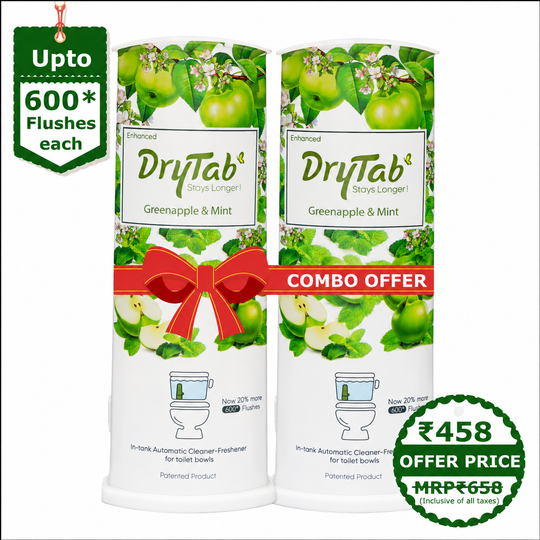 DryTab Combo Greenapple with Mint🍏🍏 Automatic Toilet Bowl Cleaner-Freshener