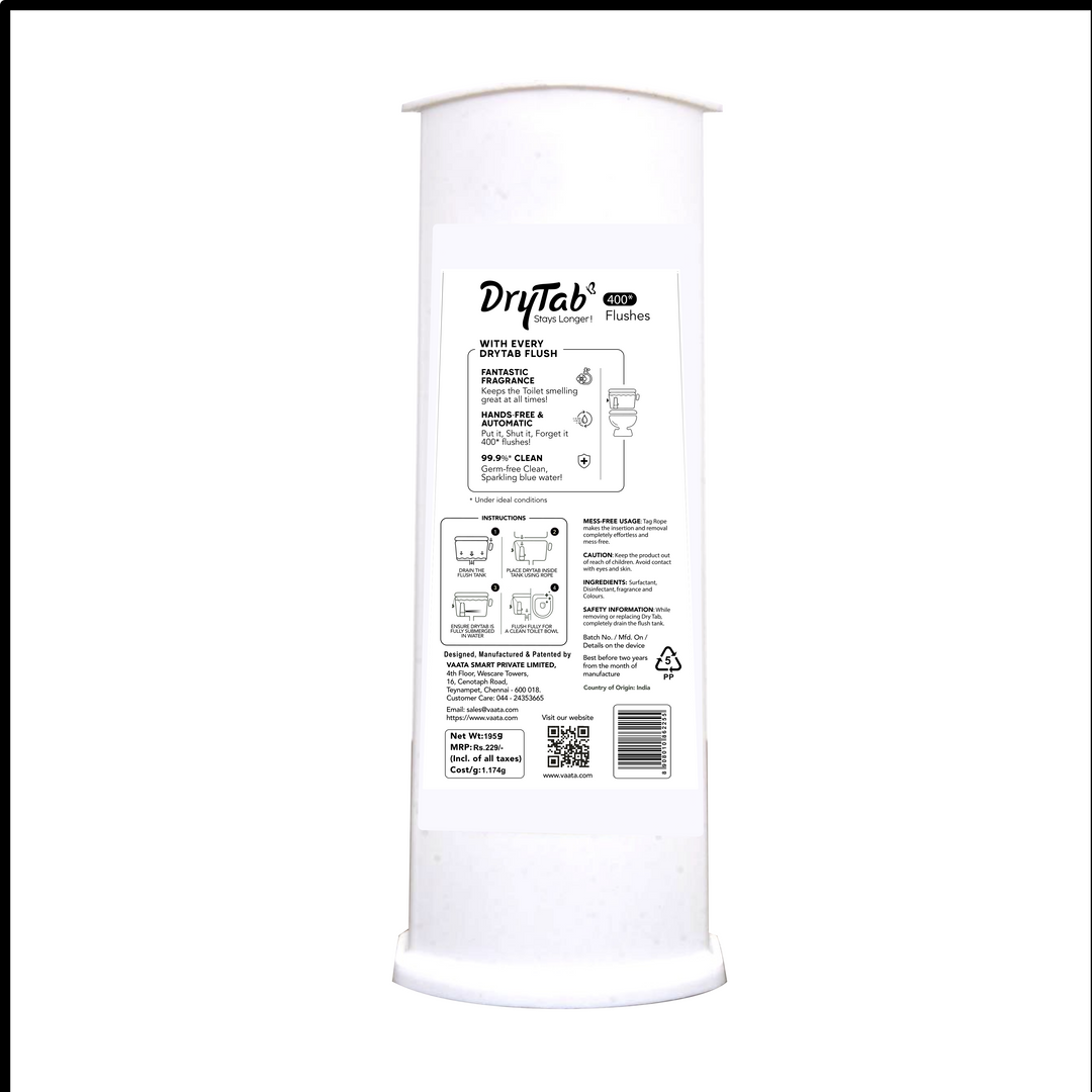 Mini DryTab Combo Industrial Grade ⚙️⚙️ – In-Tank Automatic Toilet Bowl Cleaner-Freshener – Lasts up to 400 flushes each